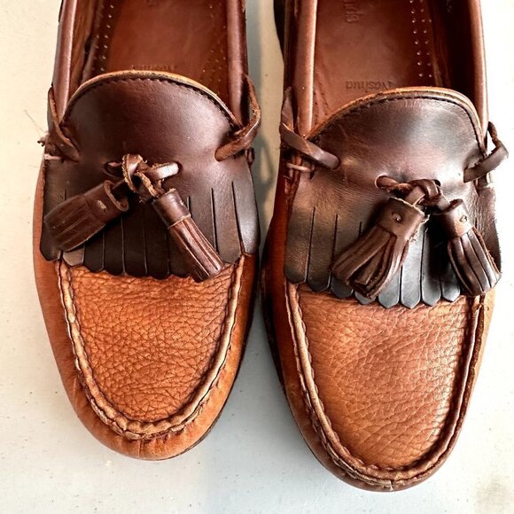 Allen Edmonds Nashua Loafer Mens Size 9  Brown Leather Rubber Sole Tassel main image 14